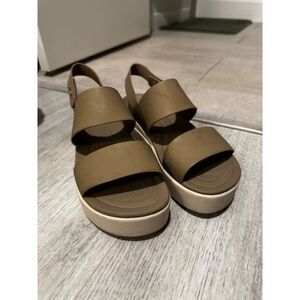 Crocs Brooklyn Low Wedge Platform Sandals Size 8